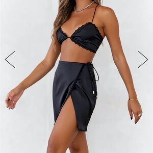 Hello Molly black skirt set